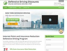 Tablet Screenshot of defensivedrivingdiscounts.com